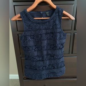 J Crew woman lace shell xxxs